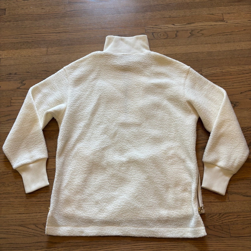 Varley Wallace Half Zip Fleece Pullover Egret White Small VAR01609 Borg Teddy - Picture 9 of 9